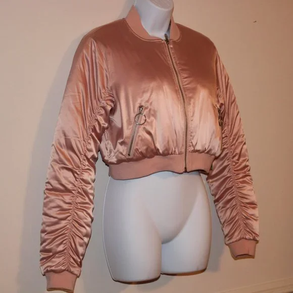 Lovers and Friends Cropped Bomber Jacket NWT - Picture 7 of 15